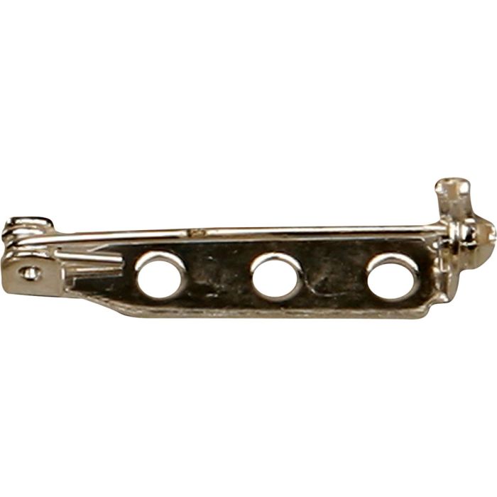 Brochespeld, L: 25 mm, verzilverd, 100 stuk/ 1 doos