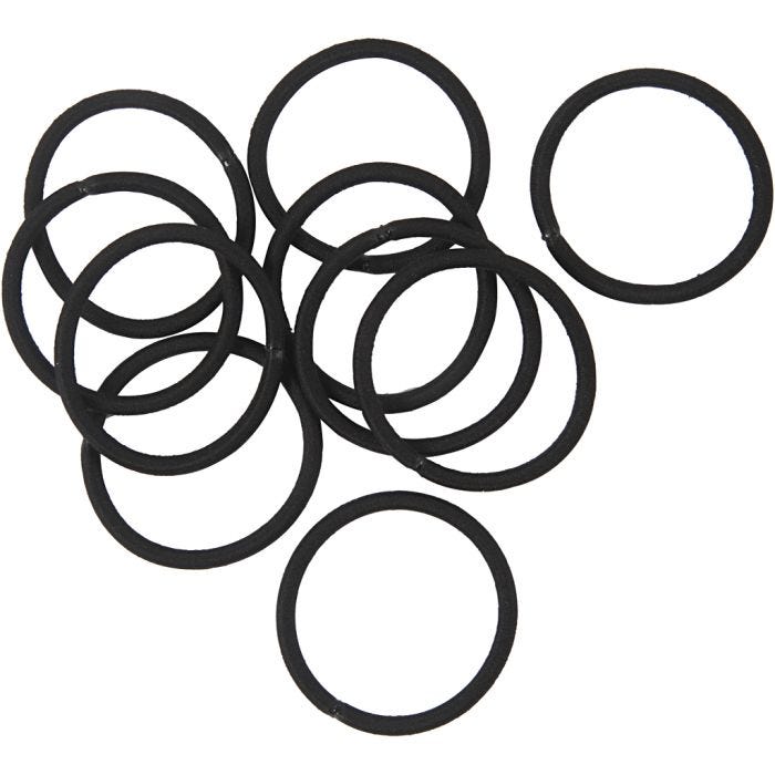 Haarelastiek, d 45 mm, zwart, 10 stuk/ 1 doos