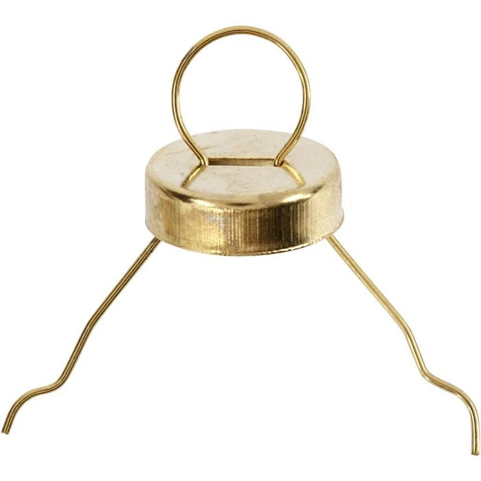 Metalen hanger, d 13 mm, gatgrootte 5 mm, goud, 25 stuk/ 1 doos