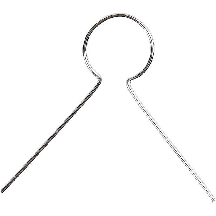 Metalen hanger, L: 22 mm, gatgrootte 8 mm, verzilverd, 50 stuk/ 1 doos