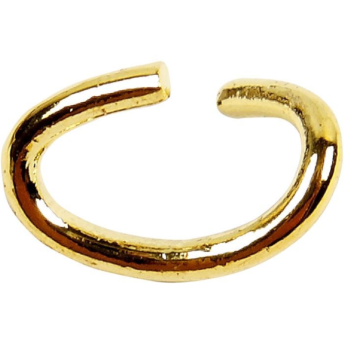Ring, ovaal, dikte 0,7 mm, verguld, 50stuk/ 1 doos
