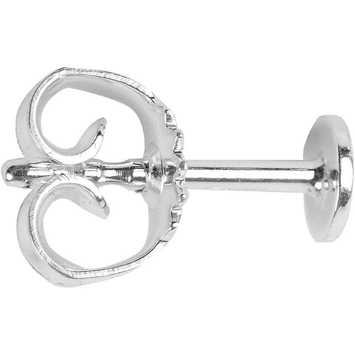Oorstekers, L: 13 mm, d 5 mm, zilver, 10 stuk/ 1 doos