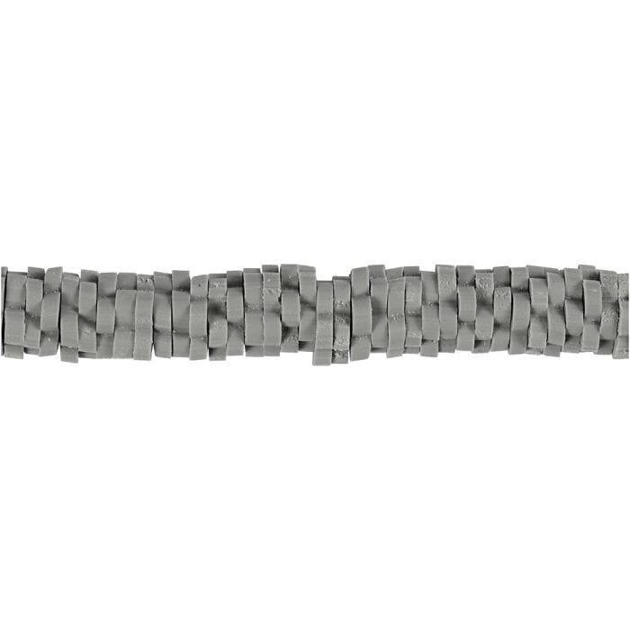 Klei Kralen, d 5-6 mm, gatgrootte 2 mm, grijs, 145 stuk/ 1 doos