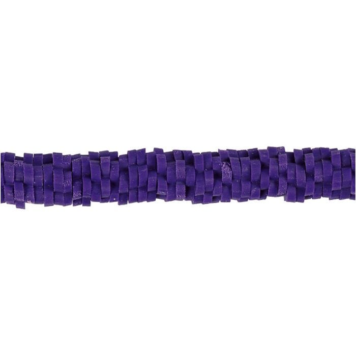 Klei Kralen, d 5-6 mm, gatgrootte 2 mm, paars, 145 stuk/ 1 doos