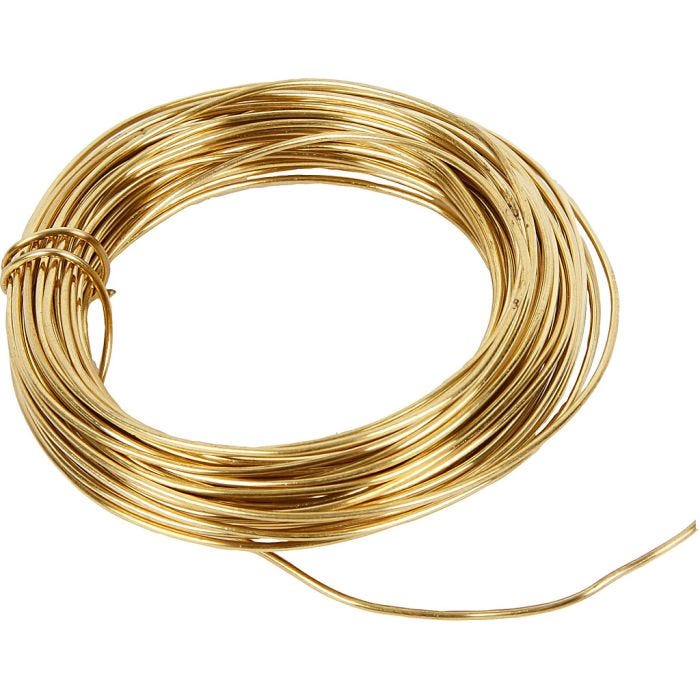 Messingdraad, dikte 1,2 mm, 100 gr, brons, 10m/ 1 rol