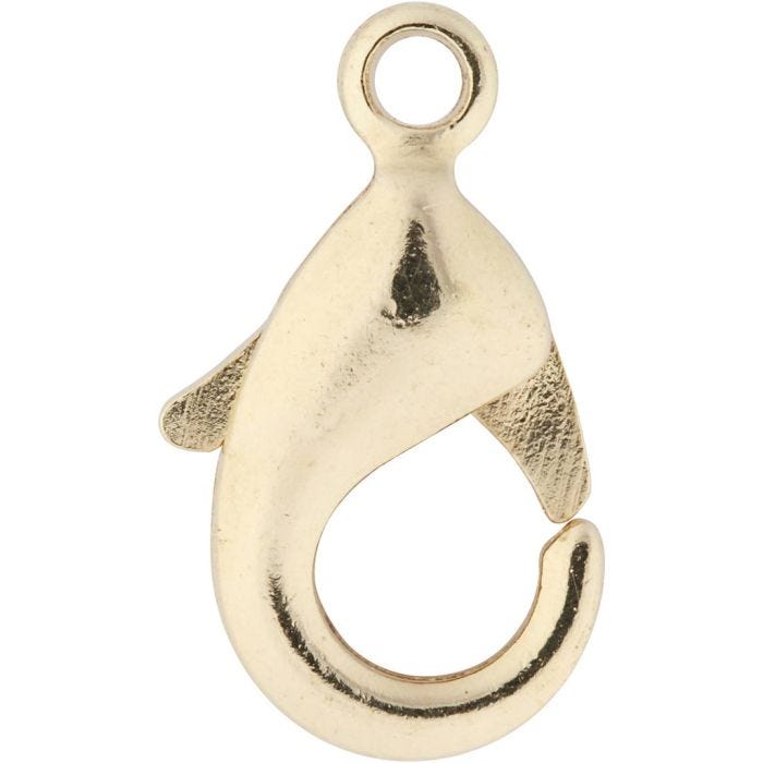 Karabijnhaken, L: 10,1 mm, verguld, 100 stuk/ 1 doos