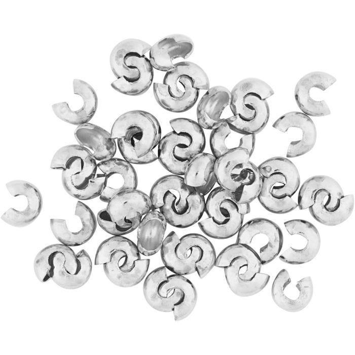 Metalen hoes, d 5 mm, verzilverd, 500stuk/ 1 doos