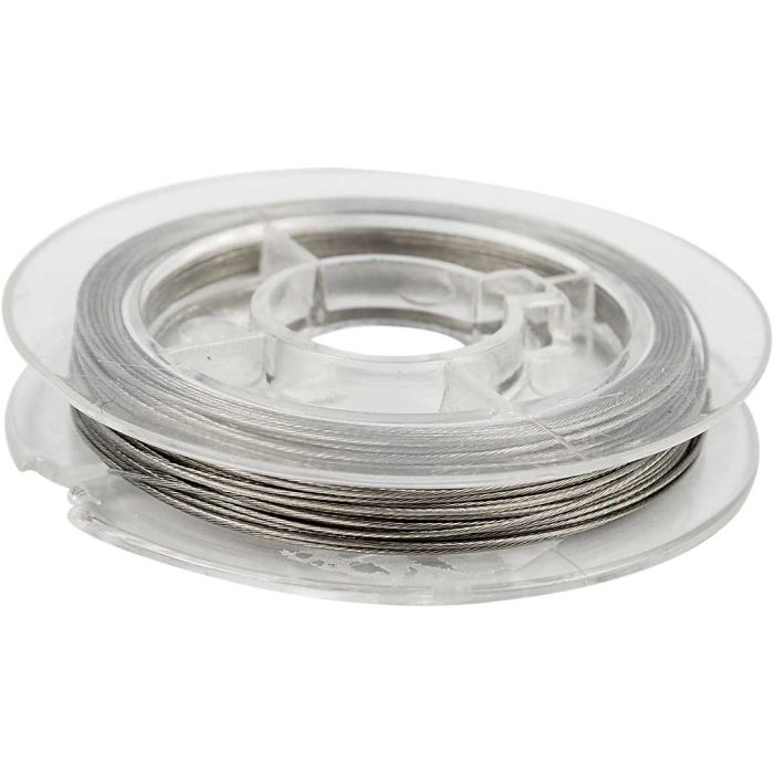 Sieradendraad, dikte 0,38 mm, zilver, 10 m/ 1 rol