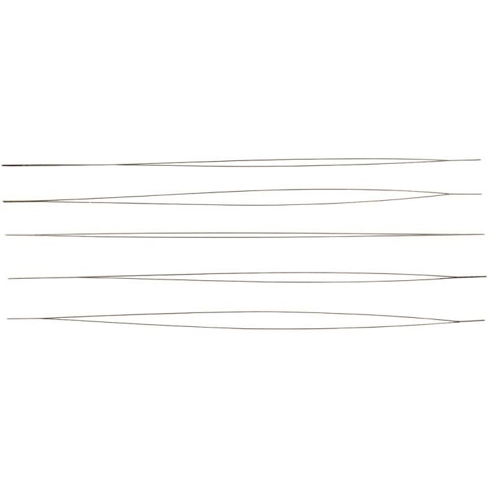 Kralenrijgnaald, 12 cm, 0,25 mm, 5stuk/ 1 doos