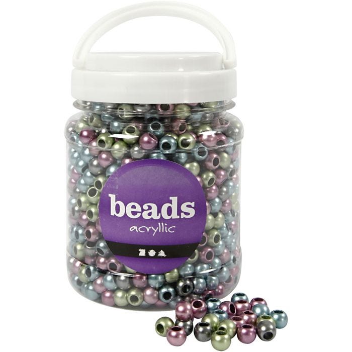 Pony kralen, d 10 mm, gatgrootte 4 mm, 380 gr, 700 ml/ 1 Doosje