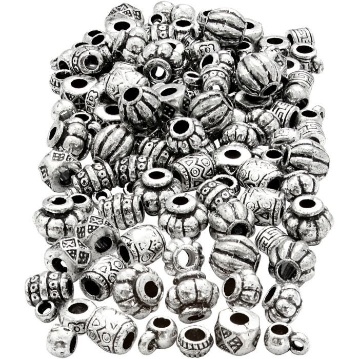Kralen mix, afm 7-11 mm, gatgrootte 3 mm, 200 gr/ 1 doos