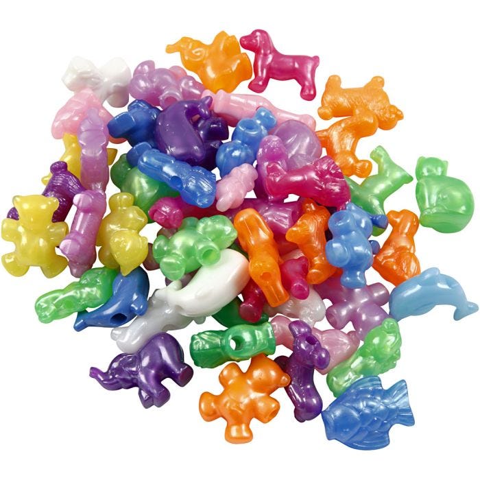 Figuur Kralen, afm 25 mm, gatgrootte 4 mm, 125 ml/ 1 doos