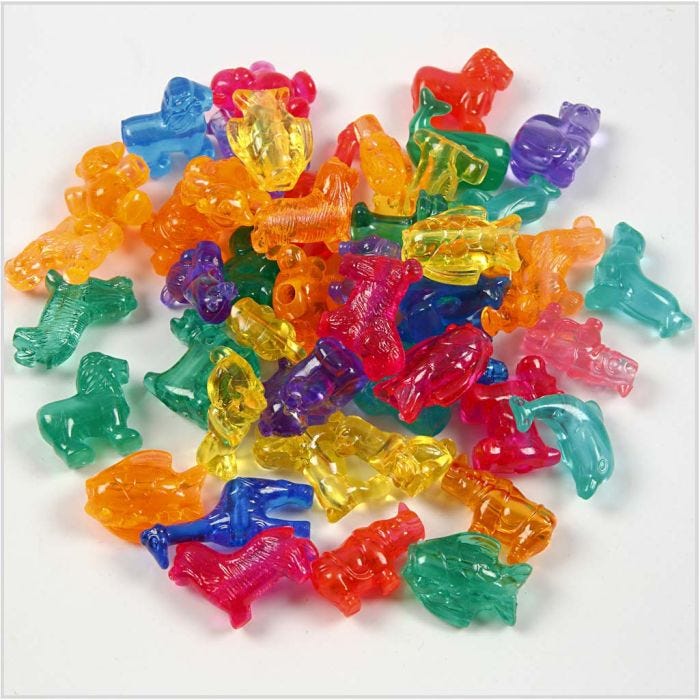 Figuurkralen, afm 25 mm, gatgrootte 4 mm, 125ml/ 1 doos