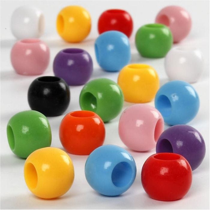 Pony kralen, d 10 mm, gatgrootte 4,5 mm, 65 gr, 110 ml/ 1 doos