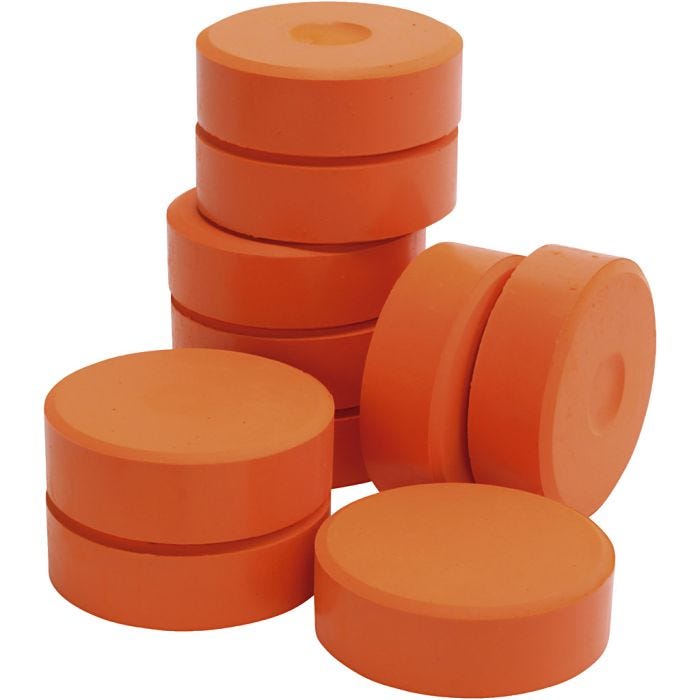 Tempera vloeibare aquarelverf, H: 19 mm, d 57 mm, oranje, 10 stuk/ 1 doos