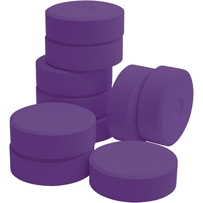 Tempera vloeibare aquarelverf, H: 19 mm, d 57 mm, violet, 10 stuk/ 1 doos