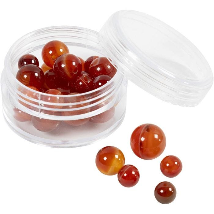 Kralen van agaat, afm 1x10, 12x8, 15x6 mm, gatgrootte 0,9-1 mm, burnt orange, rood, 28 stuk/ 1 doos