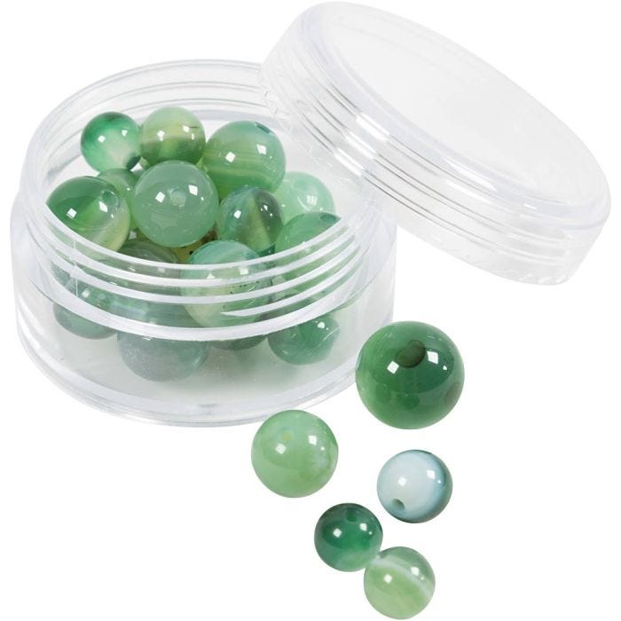 Kralen van agaat, 13x8, 15x6 mm, 0,9-1 mm, helder groen, 28stuk/ 1 doos