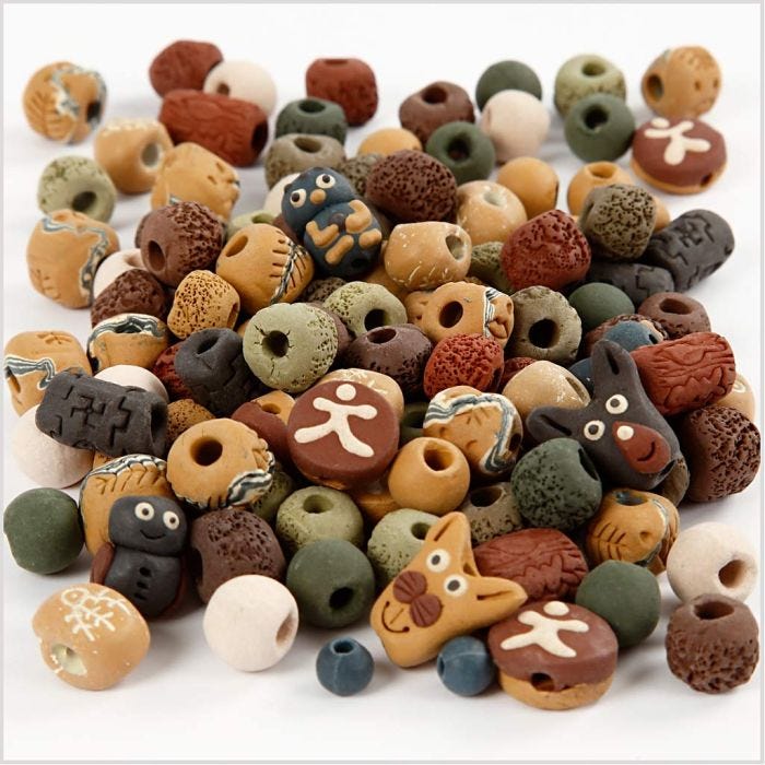 Keramiek kralen, 7-18 mm, 2-4 mm, diverse kleuren, 300gr/ 1 doos