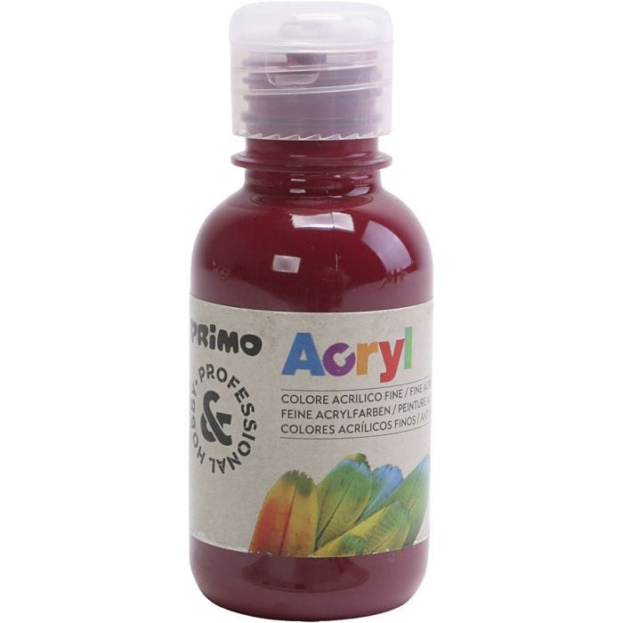 PRIMO luxe acrylverf, bordeaux, 125 ml/ 1 fles