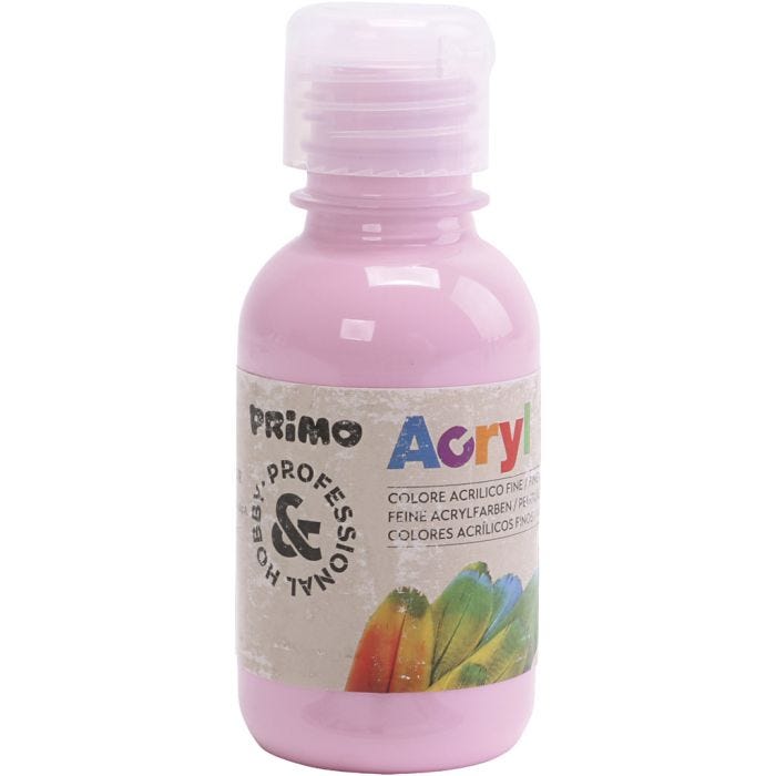 PRIMO luxe acrylverf, lichtrood, 125 ml/ 1 fles