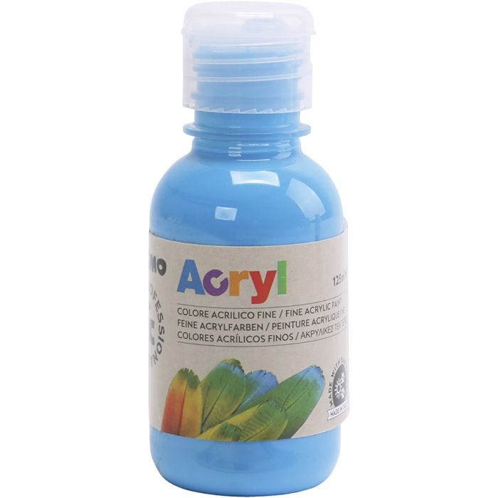PRIMO luxe acrylverf, primair blauw, 125 ml/ 1 fles