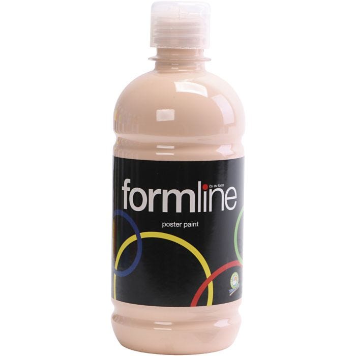 Tempera Verf Mat, beige, 500 ml/ 1 fles