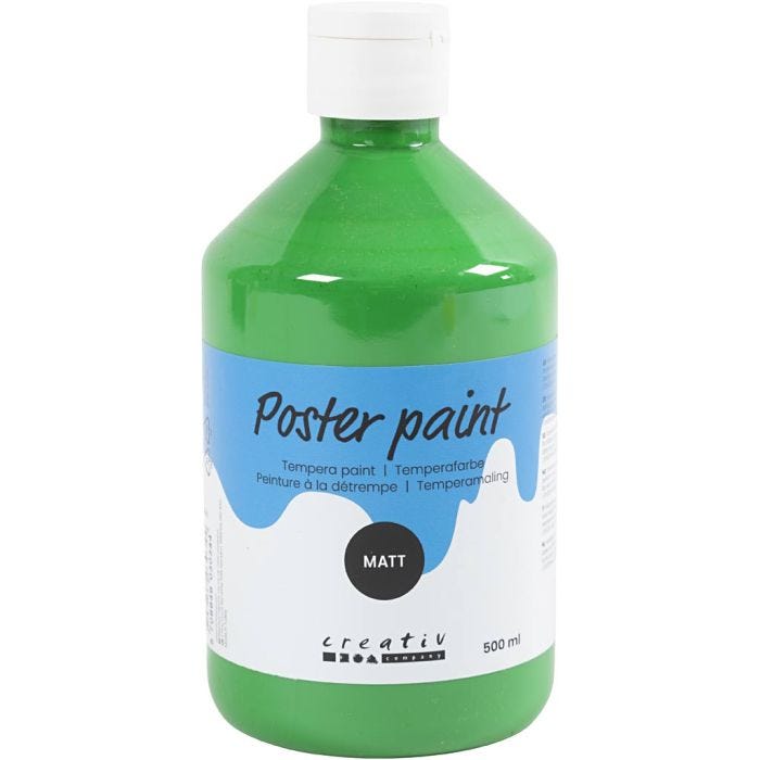 Tempera Verf Mat, groen, 500 ml/ 1 fles