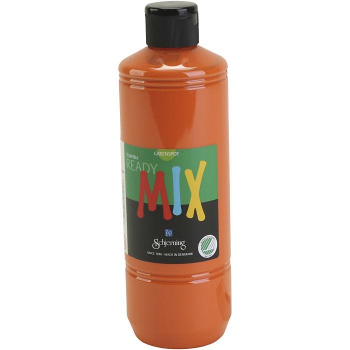 Greenspot Plakaatverf, matt, oranje, 500 ml/ 1 fles