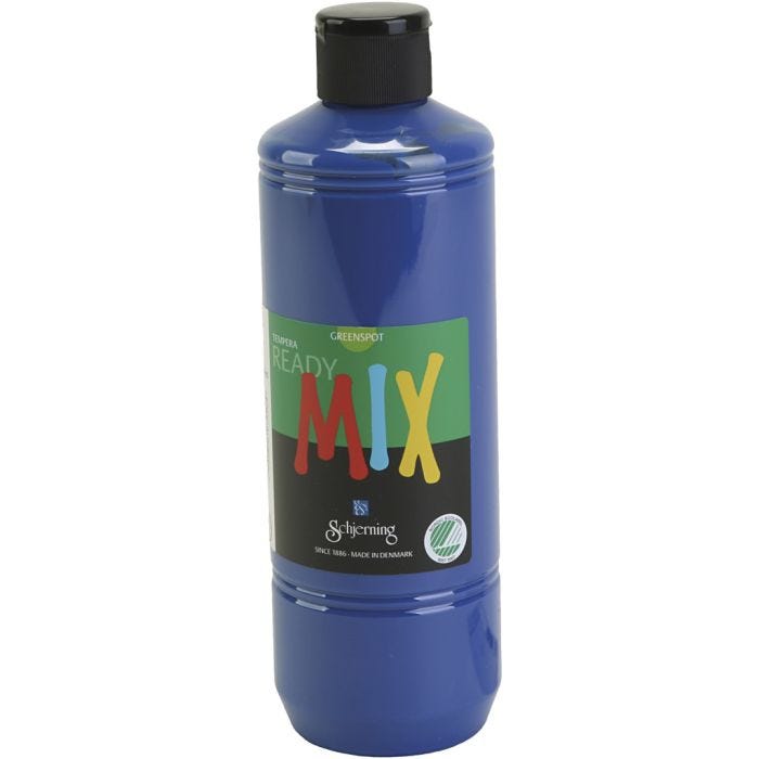 Greenspot Plakaatverf, matt, donkerblauw, 500 ml/ 1 fles