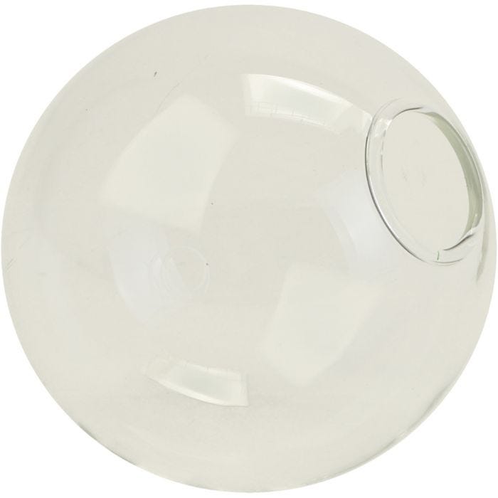 Glazen bolvaas, d 7 cm, gatgrootte 2 cm, 12 stuk/ 1 doos