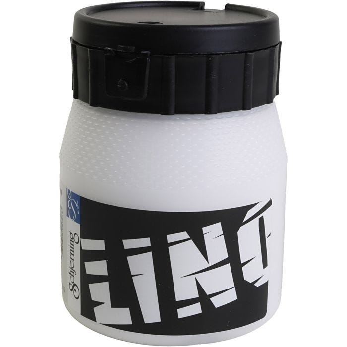 Linoleum Verf, wit, 250 ml/ 1 Doosje