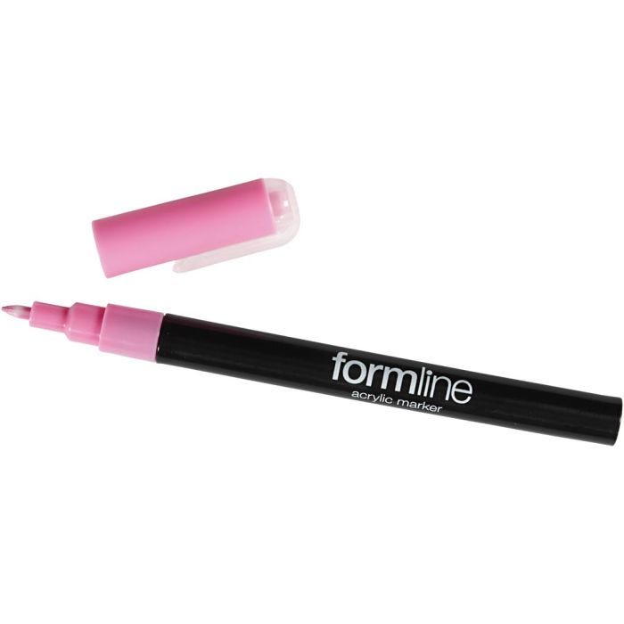 formline acrylstift, 0,7 mm, roze, 1 stuk