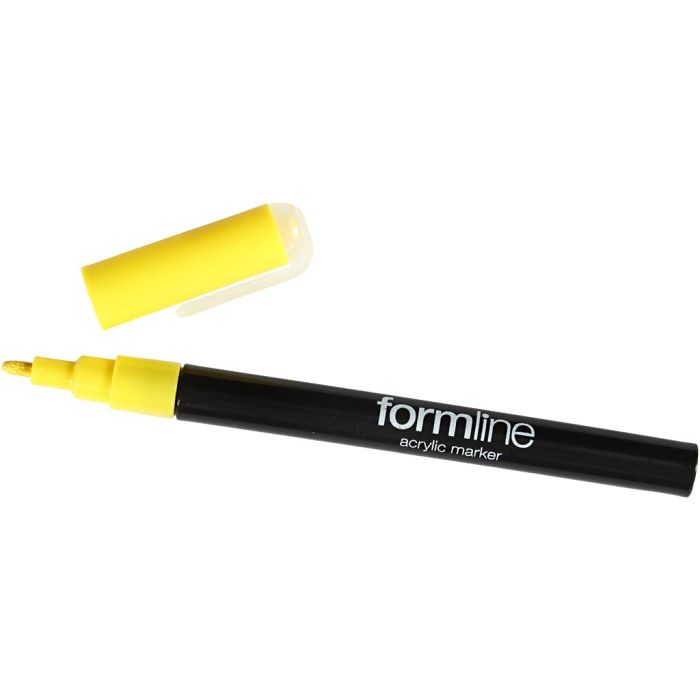 formline acrylstift, lijndikte 0,9-1,3 mm, geel, 1 stuk