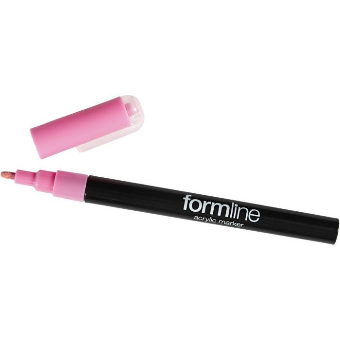 formline acrylstift, 0,9-1,3 mm, roze, 1 stuk