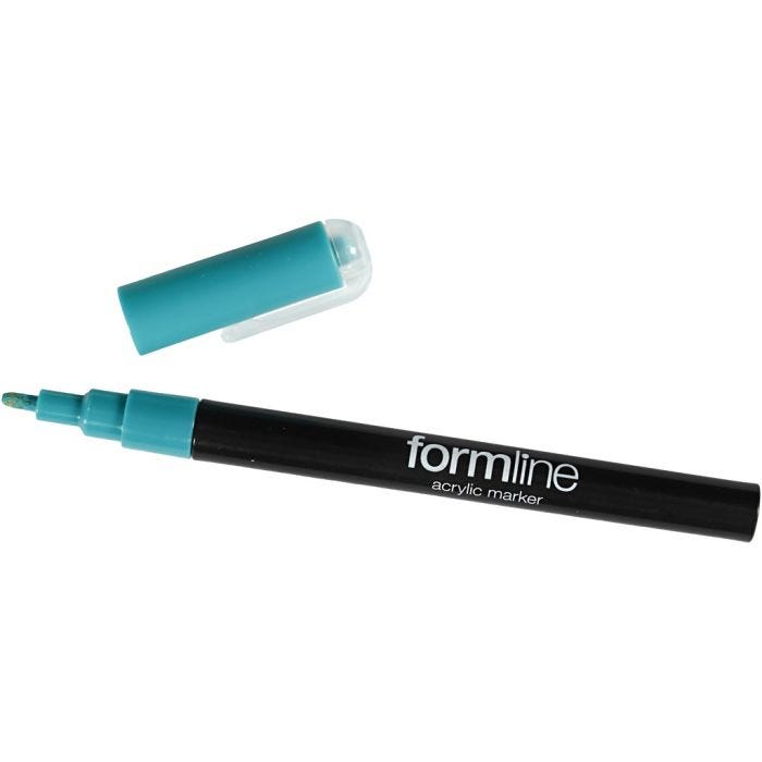formline acrylstift, 0,9-1,3 mm, turquoise, 1 stuk