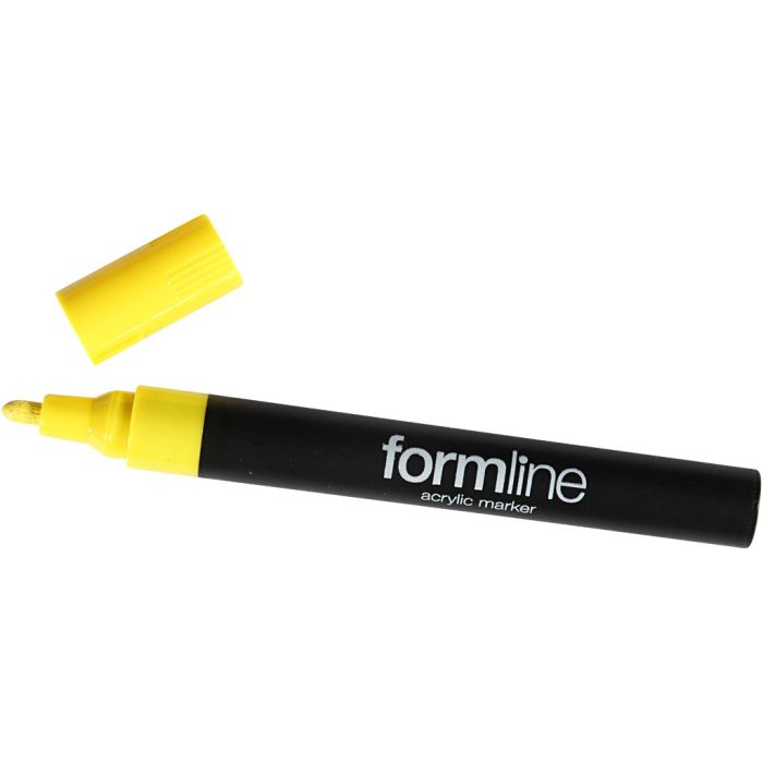 formline acrylstift, 2.5 mm, geel, 1 stuk