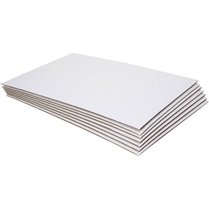 Vellen van golfkarton, afm 42x60x0,7 cm, 10 stuk/ 1 doos