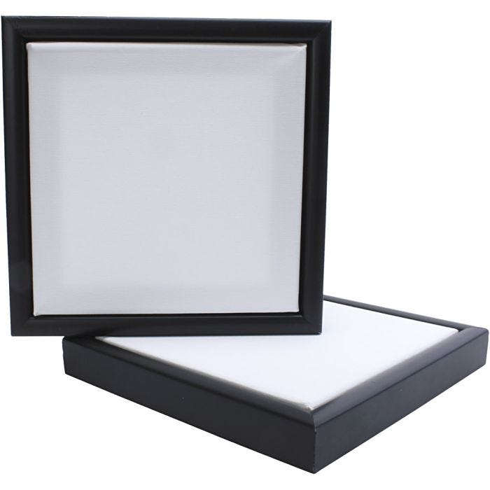 Canvas met lijst, afm 20x20 cm, 280 gr, 10 stuk/ 1 doos