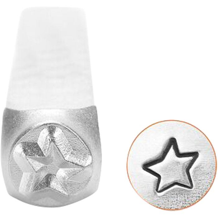 Embossing stempel, ster, 65 mm, 3 mm, 1 stuk