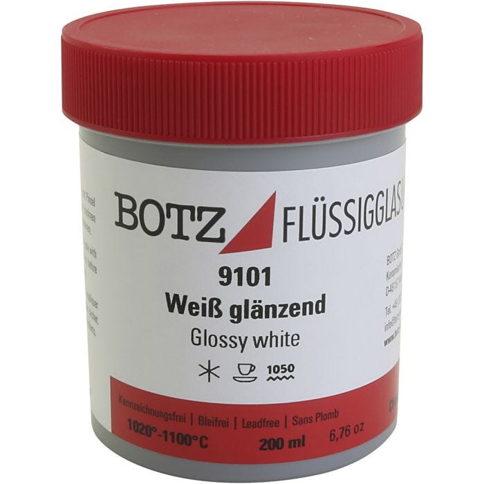 Glazuur voor klei, wit, 200ml/ 1 Doosje