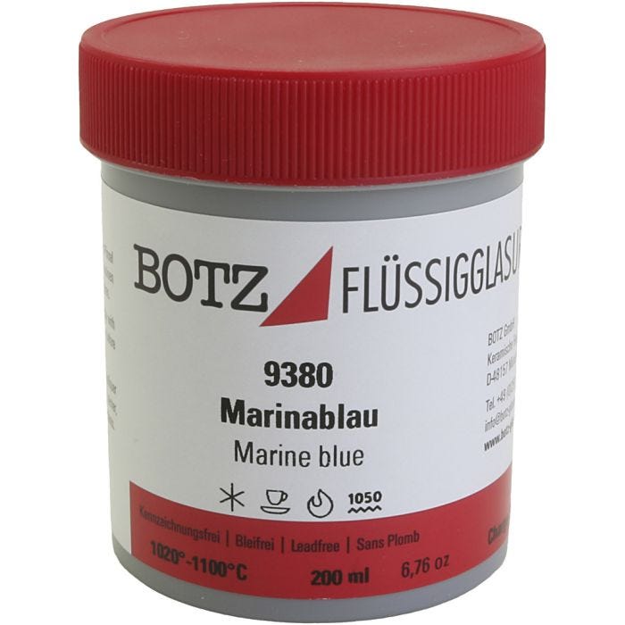 Glazuur voor klei, blauw, 200ml/ 1 Doosje