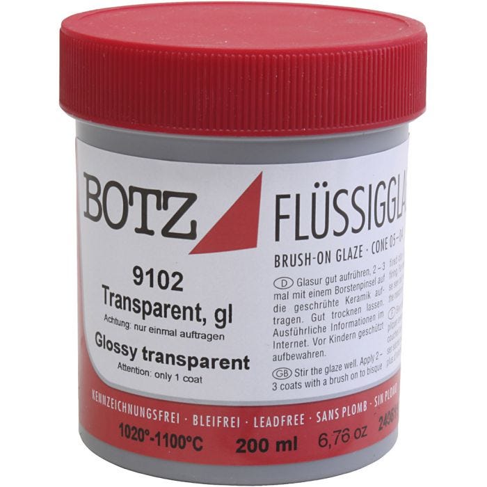 Glazuur voor klei, transparant, 200ml/ 1 Doosje