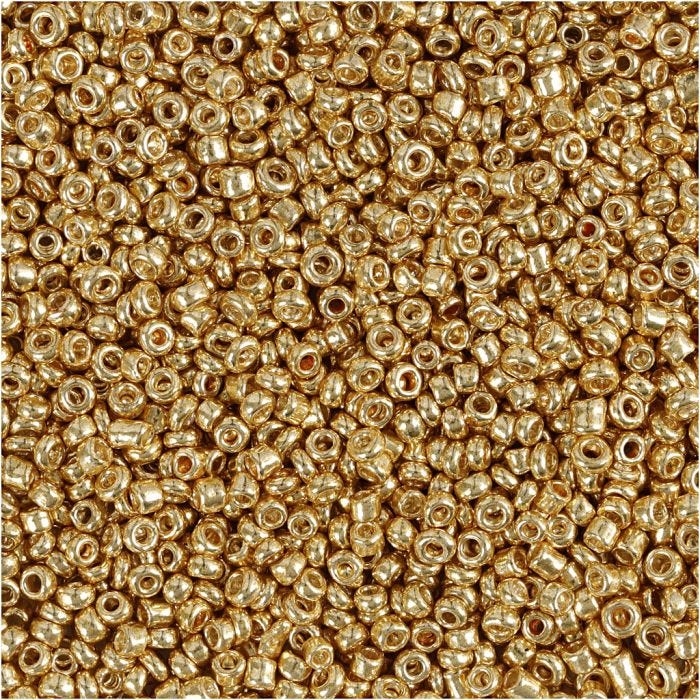 Rocailles, d 1,7 mm, afm 15/0, gatgrootte 0,5-0,8 mm, brons, 25 gr/ 1 doos