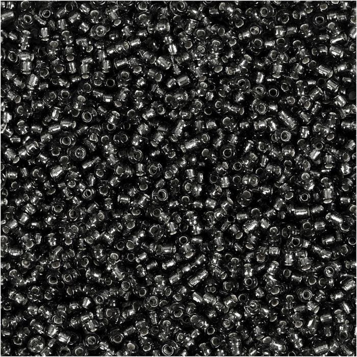 Rocailles, d 1,7 mm, afm 15/0, gatgrootte 0,5-0,8 mm, grey green, 25 gr/ 1 doos