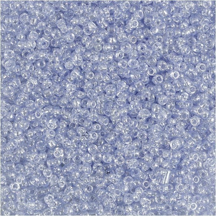 Rocailles, d 1,7 mm, afm 15/0, gatgrootte 0,5-0,8 mm, lichtblauw, 25 gr/ 1 doos