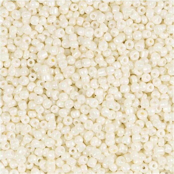 Rocailles, d 1,7 mm, afm 15/0, gatgrootte 0,5-0,8 mm, parelmoer, 25 gr/ 1 doos