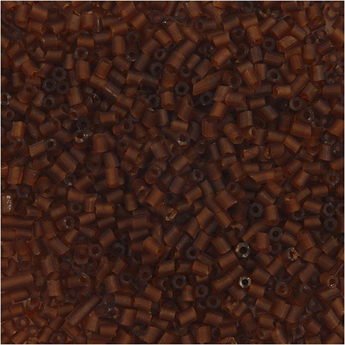 Rocailles 2-cut, d 1,7 mm, afm 15/0, gatgrootte 0,5 mm, bruin, 25 gr/ 1 doos