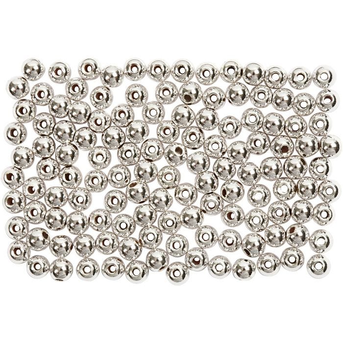 Waskralen, d 3 mm, gatgrootte 0,7 mm, zilver, 150 stuk/ 1 doos