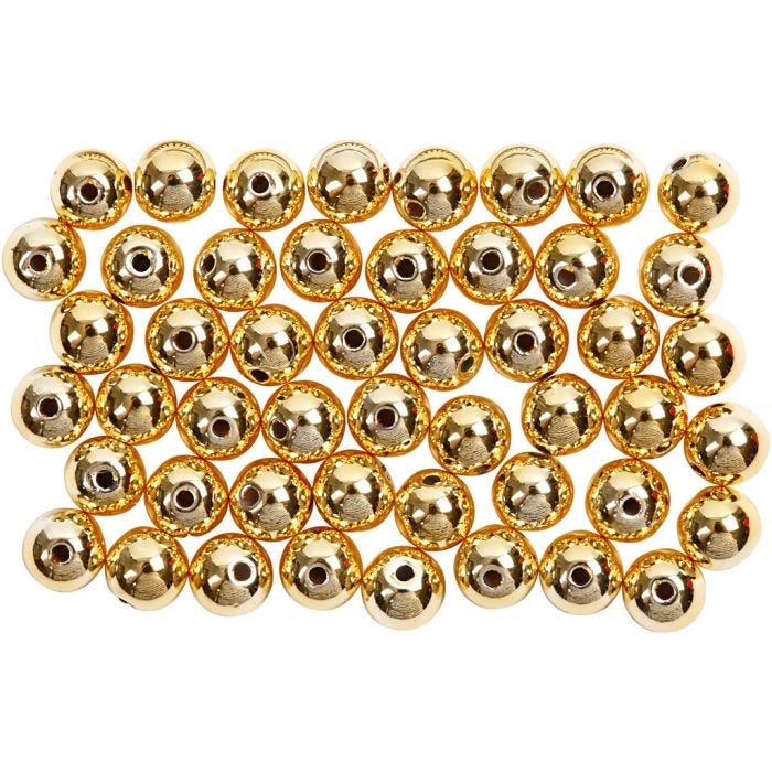 Waskralen, d 5 mm, gatgrootte 0,7 mm, goud, 100 stuk/ 1 doos